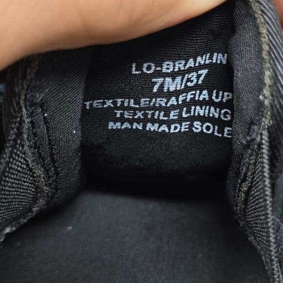 Louise et Cie Lo Branlin Embellished Raffia Black Slip-On Floral Sneaker 7 - Picture 9 of 9